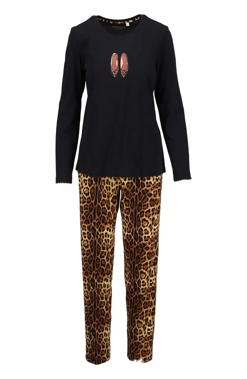 Ringella dames pyjama Modern Flair 6511206 schwarz