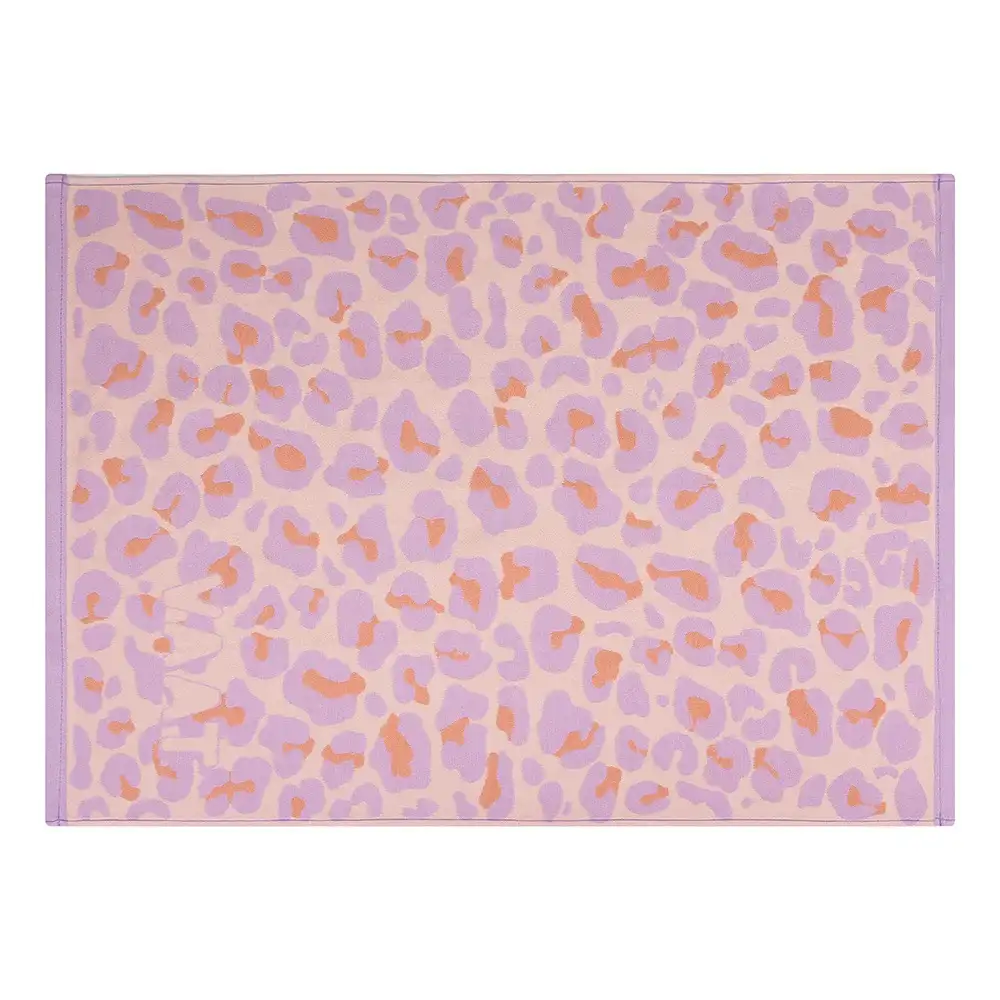 Vaat Amsterdam theedoek I Love Leopard lila peach - Afbeelding 2
