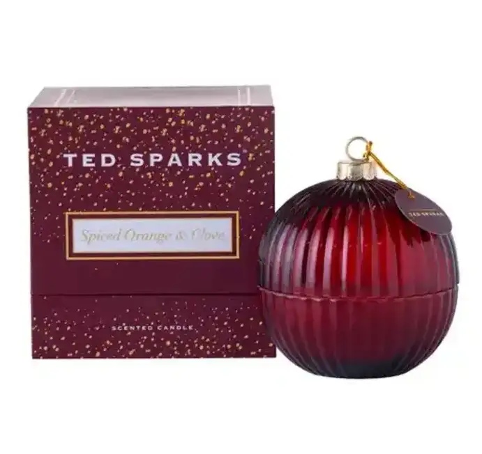 Ted Sparks geurkaars kerstbal Spiced Orange & Clove - Afbeelding 3