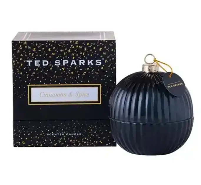 Ted Sparks geurkaars kerstbal Cinnamon & Spice - Afbeelding 2