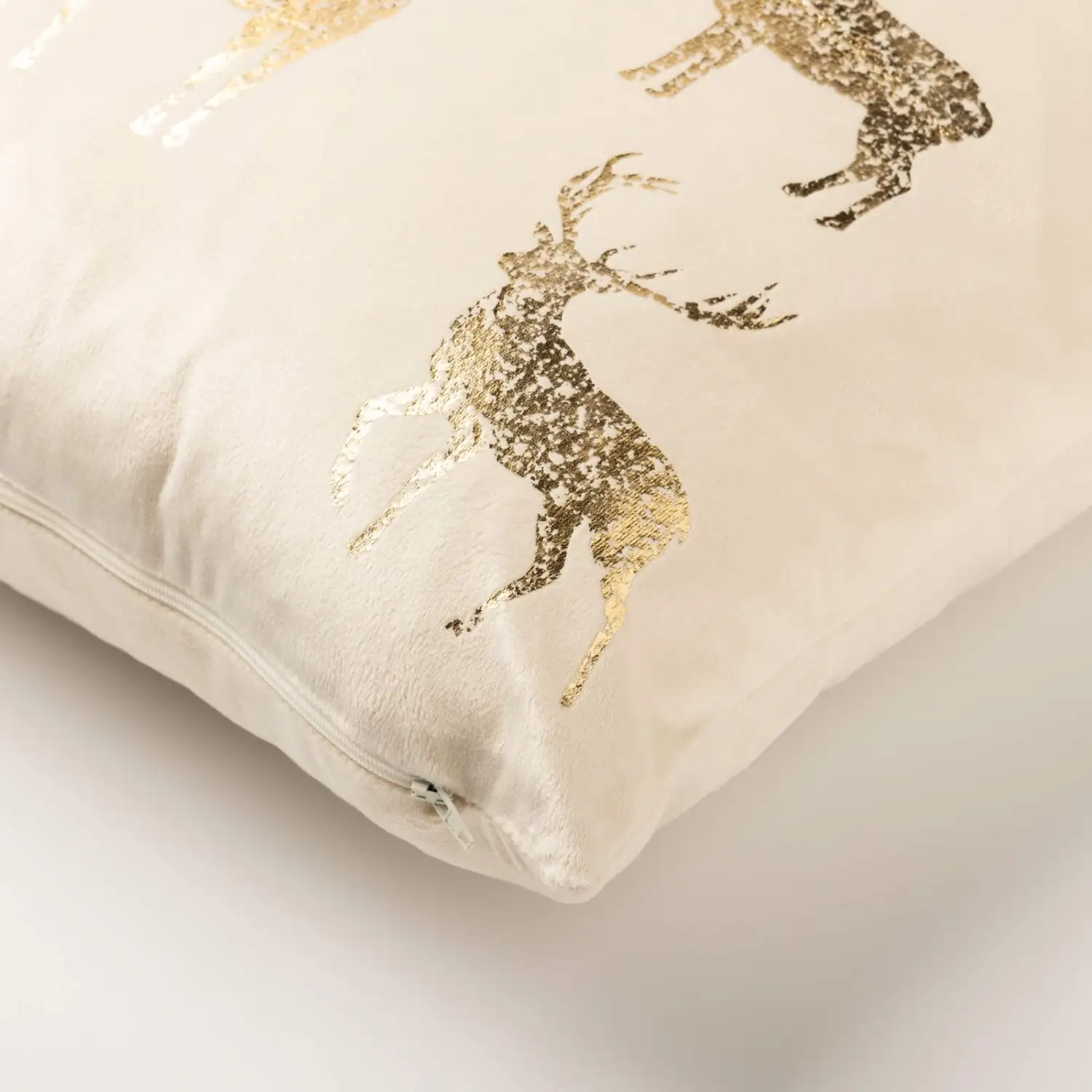 Kerst sierkussen Nordic Reindeer 45x45cm whisper white - Afbeelding 3