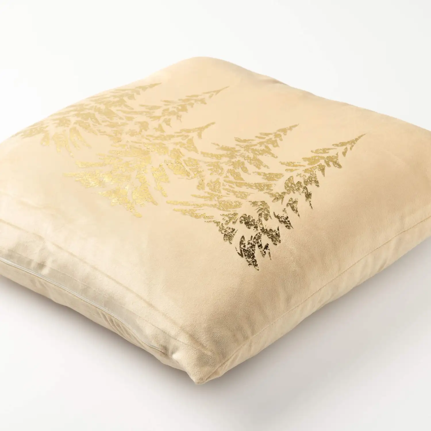 Kerst sierkussen Pinegrove 45x45cm brazillian sand - Afbeelding 3