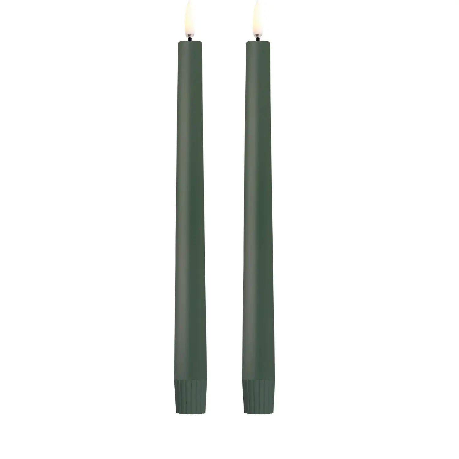 Uyuni led-kaars diner 2,3 x 25cm olive green 2pack