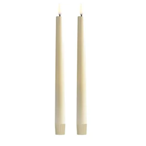 Uyuni led-kaars diner 2,3 x 25cm pearl ivory 2pack