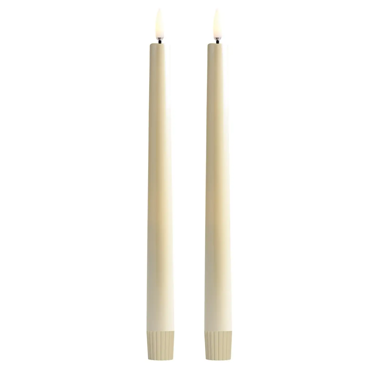Uyuni led-kaars diner 2,3 x 25cm pearl ivory 2pack