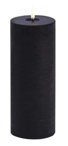 Uyuni led-kaars Melted 7,8 x 20cm forest black