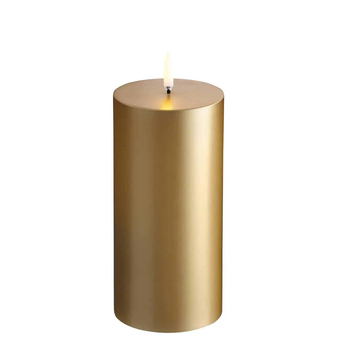 Uyuni led-kaars Rustic 7,8 x 15cm gold finish