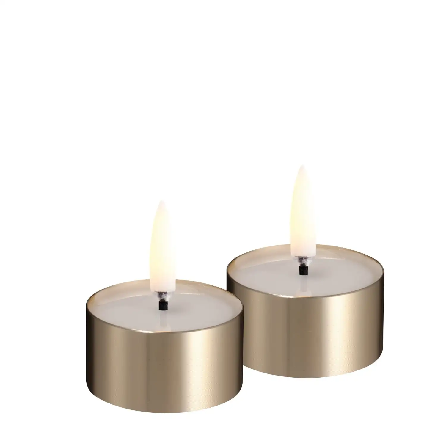 Uyuni led-waxinelichtje tealight r4,1 x h2,3cm metal brass 2-pack