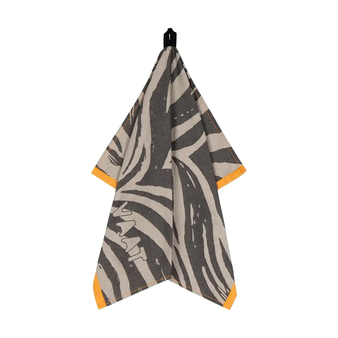 Vaat Amsterdam theedoek I Love Zebra black sand